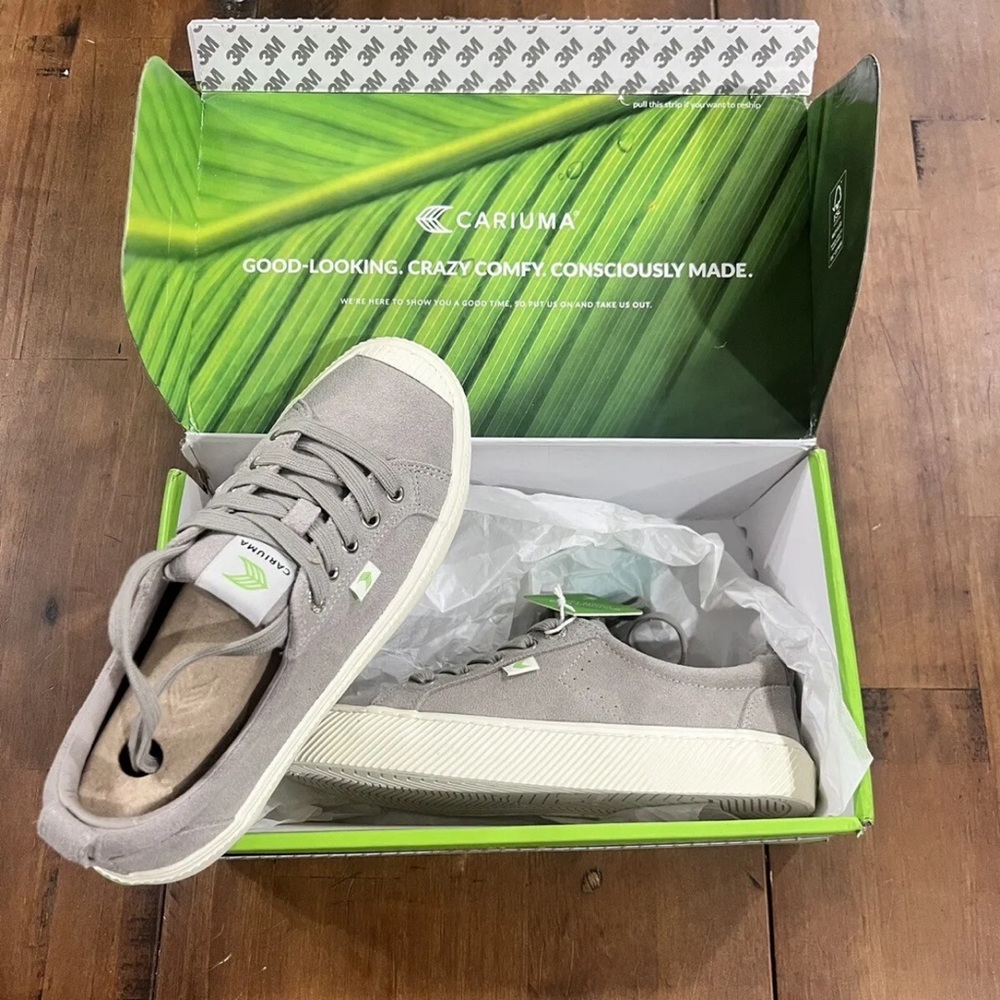 Cariuma Sneaker OCA low Cloud Grey Suede Skate Preppy Brazil M5.5/W7